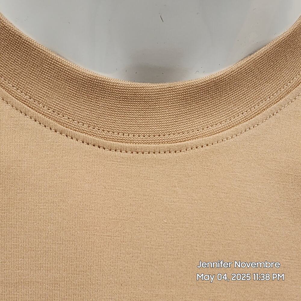 WOMEN'S BURBERRY SANTO LOGO T-SHIRT/SOFT FAWN/MEDIUM RETAIL $480 - Picture 7 of 16